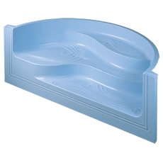 Escalier PLAGE en fibre de verre pour piscine