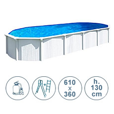 Piscine hors sol en acier WHITE POOL 610x360x130 cm